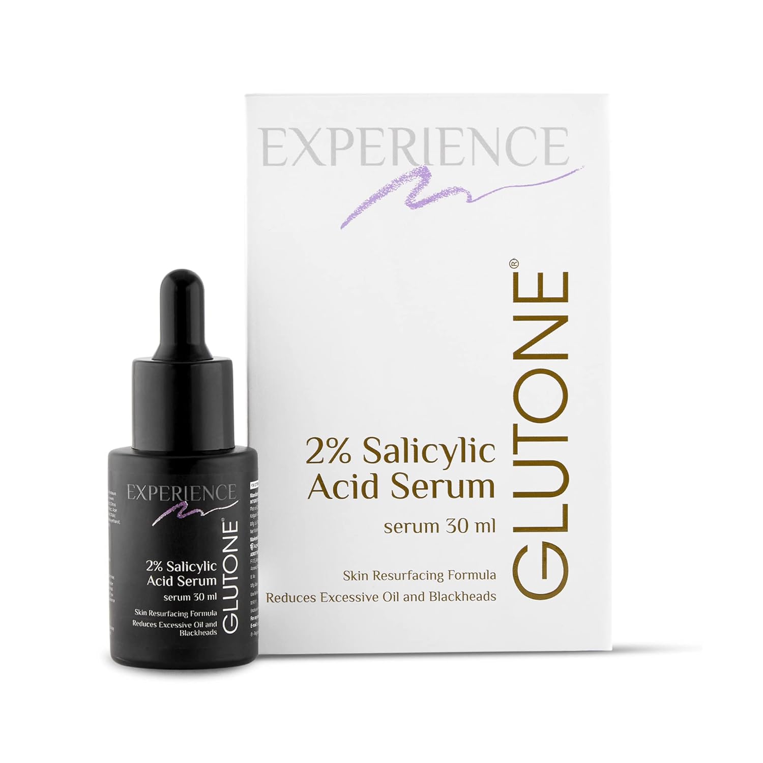 Glutone 2% Salicylic Acid Serum for oily & acne-prone skin | Reduces Excessive oil and blackheads | Gently exfoliates & Unclogs Pores | Smoothens the Skin | 30 ml