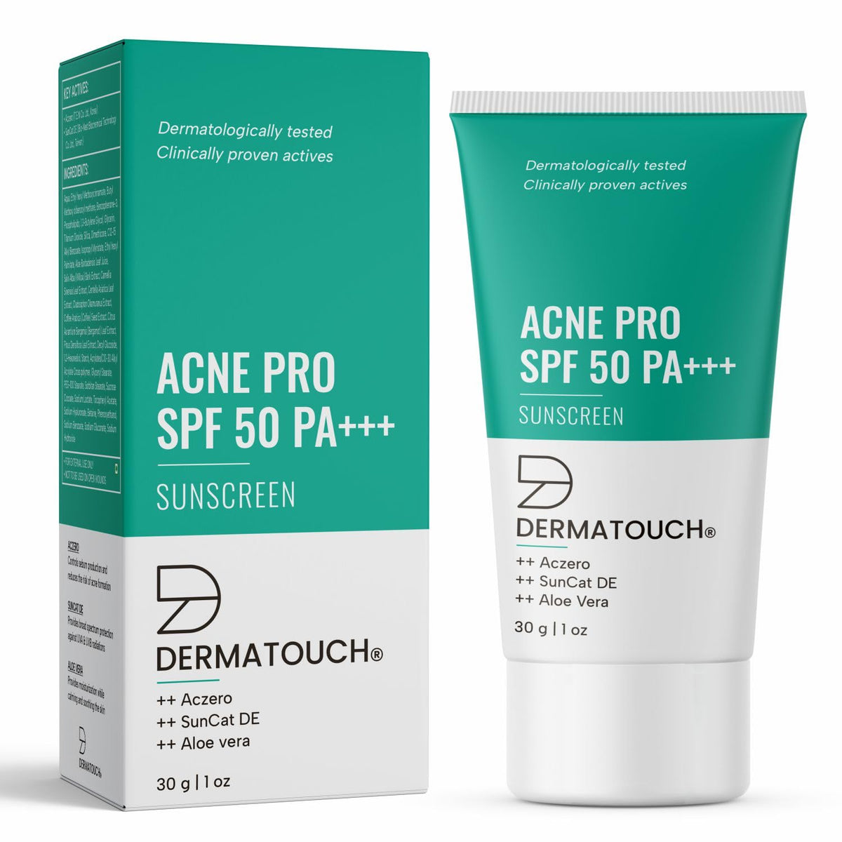 DERMATOUCH Acne Pro SPF 50 PA+++ Sunscreen | Non-acnegenic | UVA-UVB Protection | Zero White Cast - Skiynse Dermatologique
