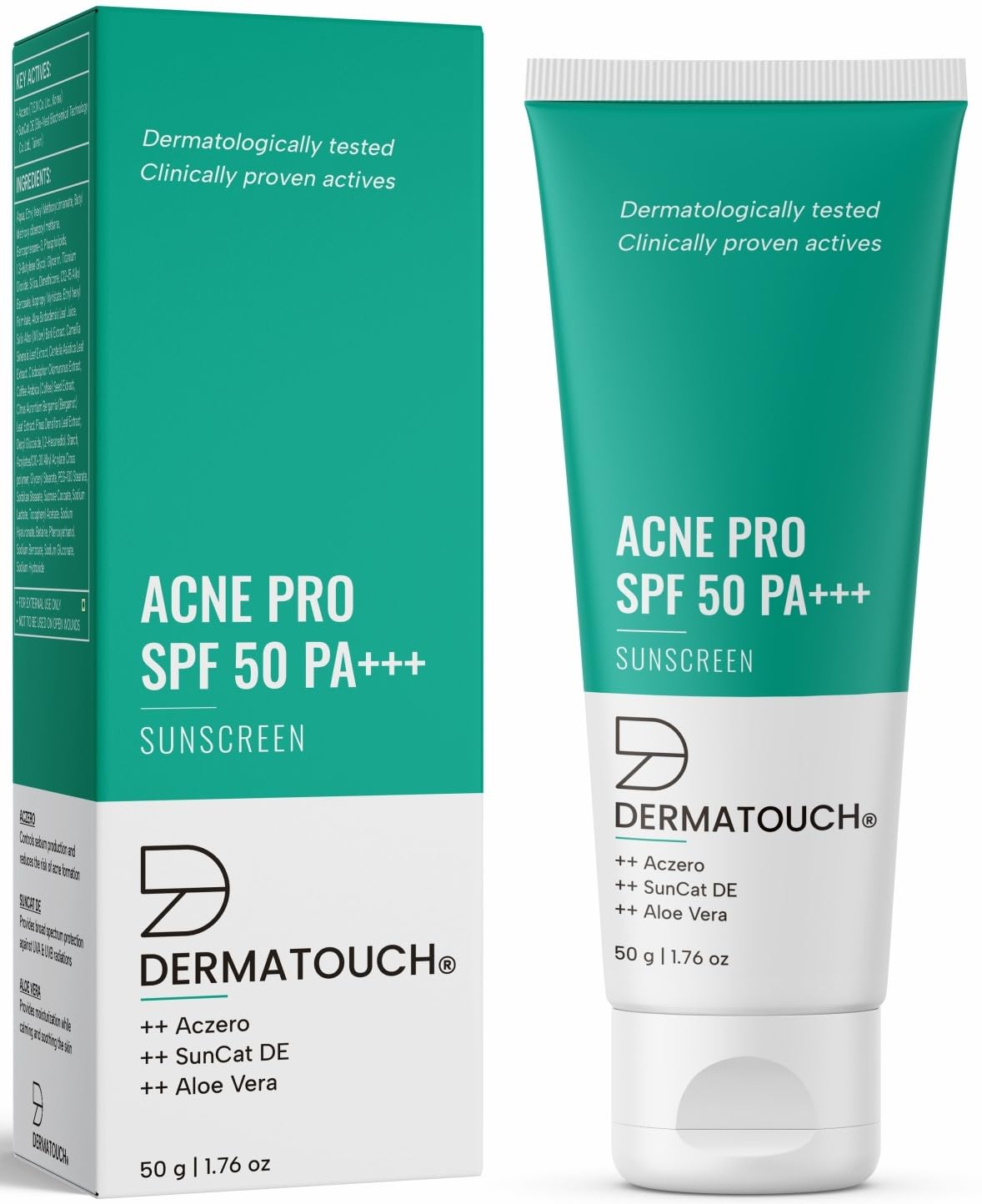 DERMATOUCH Acne Pro SPF 50 PA+++ Sunscreen | Non-acnegenic | UVA-UVB Protection | Zero White Cast - Skiynse Dermatologique