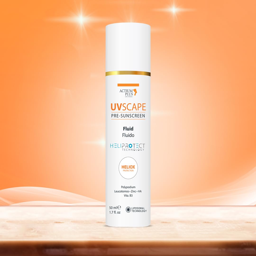 UVSCAPE Pre-Sunscreen Fluid |Hydrating Face Primer with Polypodium Leucotomos, Hyaluronic Acid, Niacinamide, Vitamin C & Zinc PCA, Blue Light Defense | for All Skin Types | 50 ml