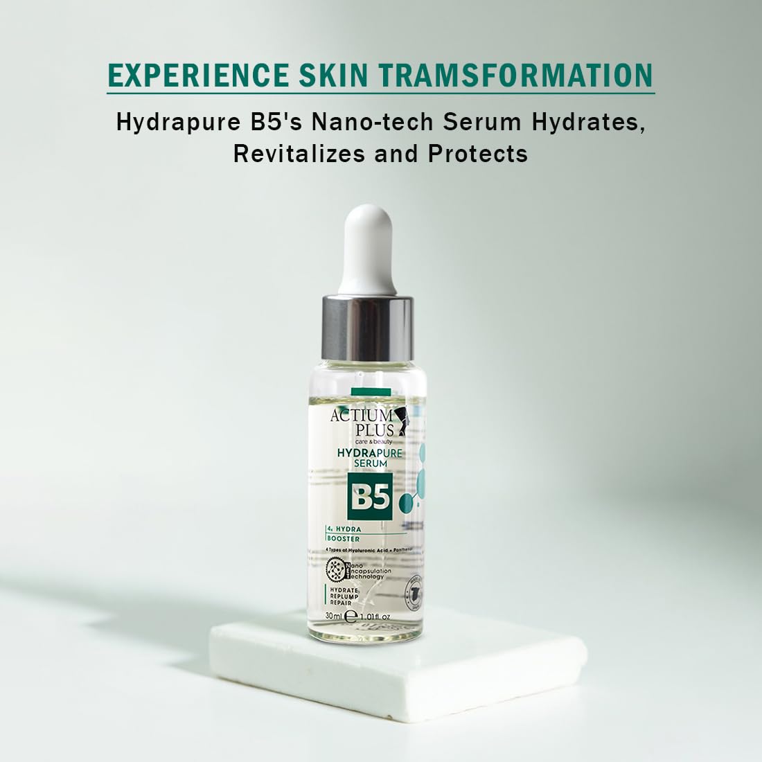 Hydrapure B5 Serum | Hydrating Face Serum with 4 Types of Hyaluronic Acid & Panthenol, Deep Moisture, Skin Repair & Elasticity Booster | 30ml