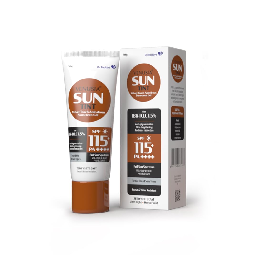 Venusia Sun Tint SPF 115 | First Sunscreen with the Highest SPF|Matte-finish|Full Spectrum 12-Hour Protection|Reduces Pigmentation|Zero White Cast|Hypoallergenic and Paraben-free|50g
