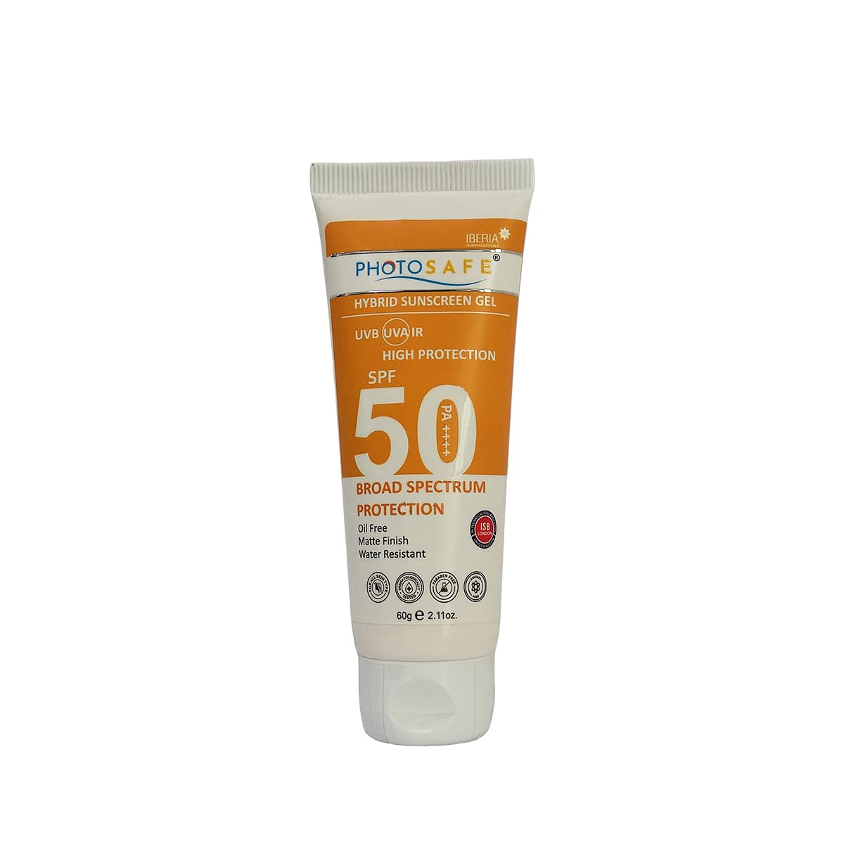 Photosafe Hybrid Sunscreen Gel SPF 50 PA++++ |Oil Free, Water Resistant, Matte Finish, Broad Spectrum| UVA, UVB, IR High Protection| 60g ( Pack of 2 )