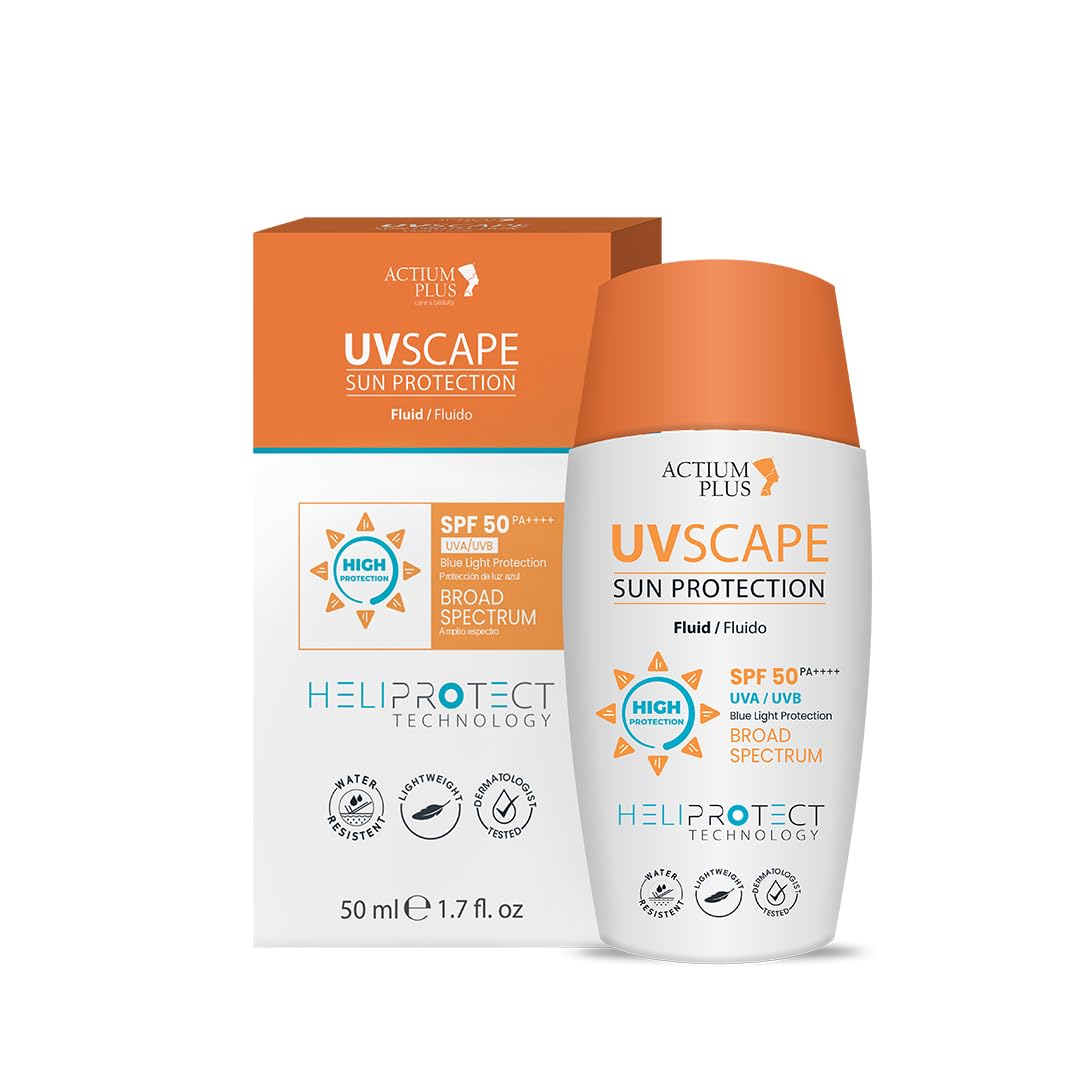 UVScape SPF 50 PA++++ Invisible Sunscreen Fluid | Ultra-Light Daily Sun Protection with Blue Light Shield, 24H Hydration & Soothing Formula | 50 ml