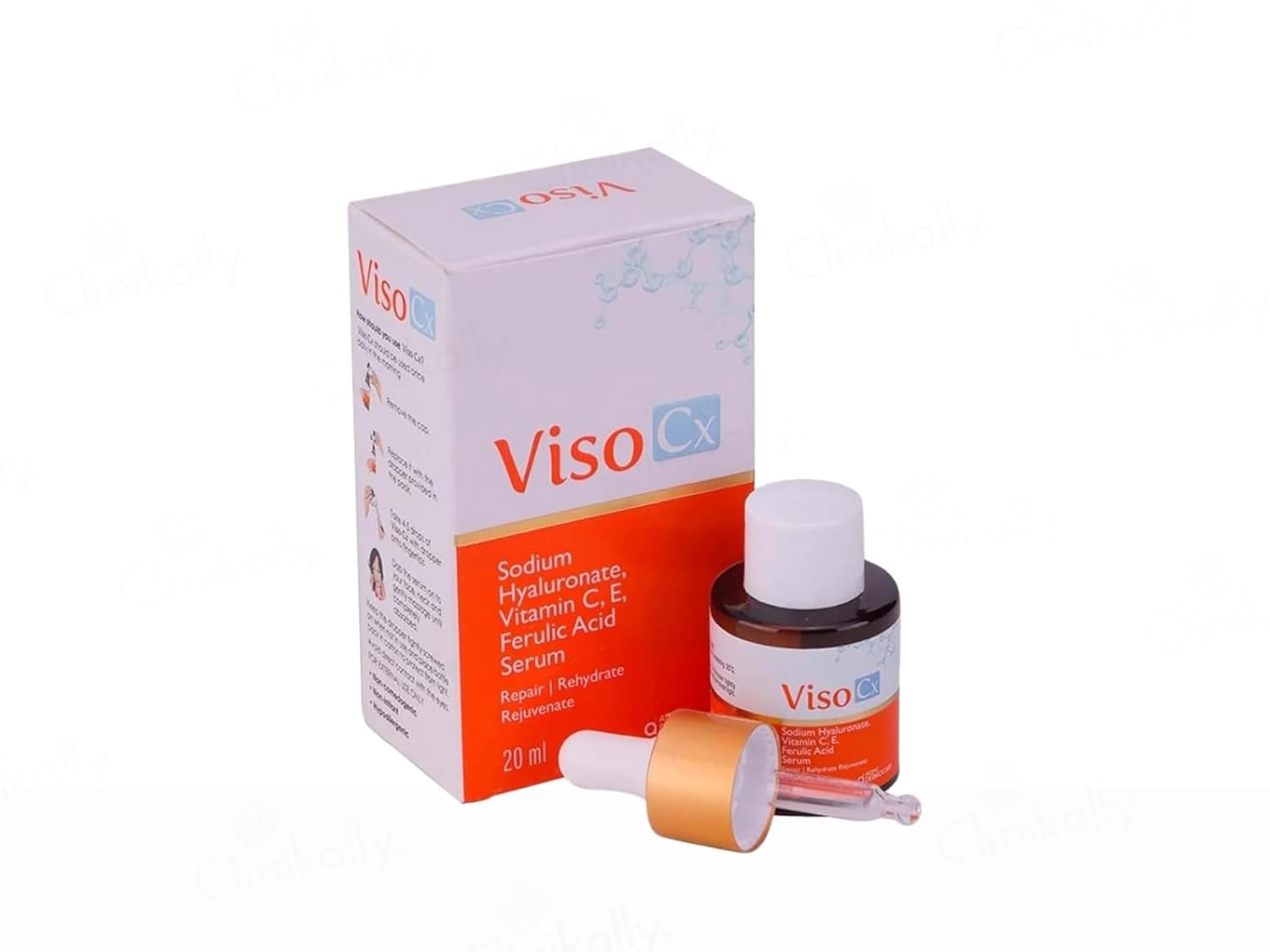 Viso CX Face Serum with Vitamin C – Brightening & Hydrating Facial Serum for Dull Skin & Fast Absorbing | Glowing Skin | Suitable for Men & Women – 20 ml