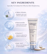 Solglo Demelanising Cream with Niacinamide, Kojic Acid, Mulberry & Licorice Extracts - Advanced Skin Brightening & Pigmentation Removal Formula, Reduces Dark Spots and Evens Skin Tone, 30 g ( Pack of 2 ) - Skiynse Dermatologique