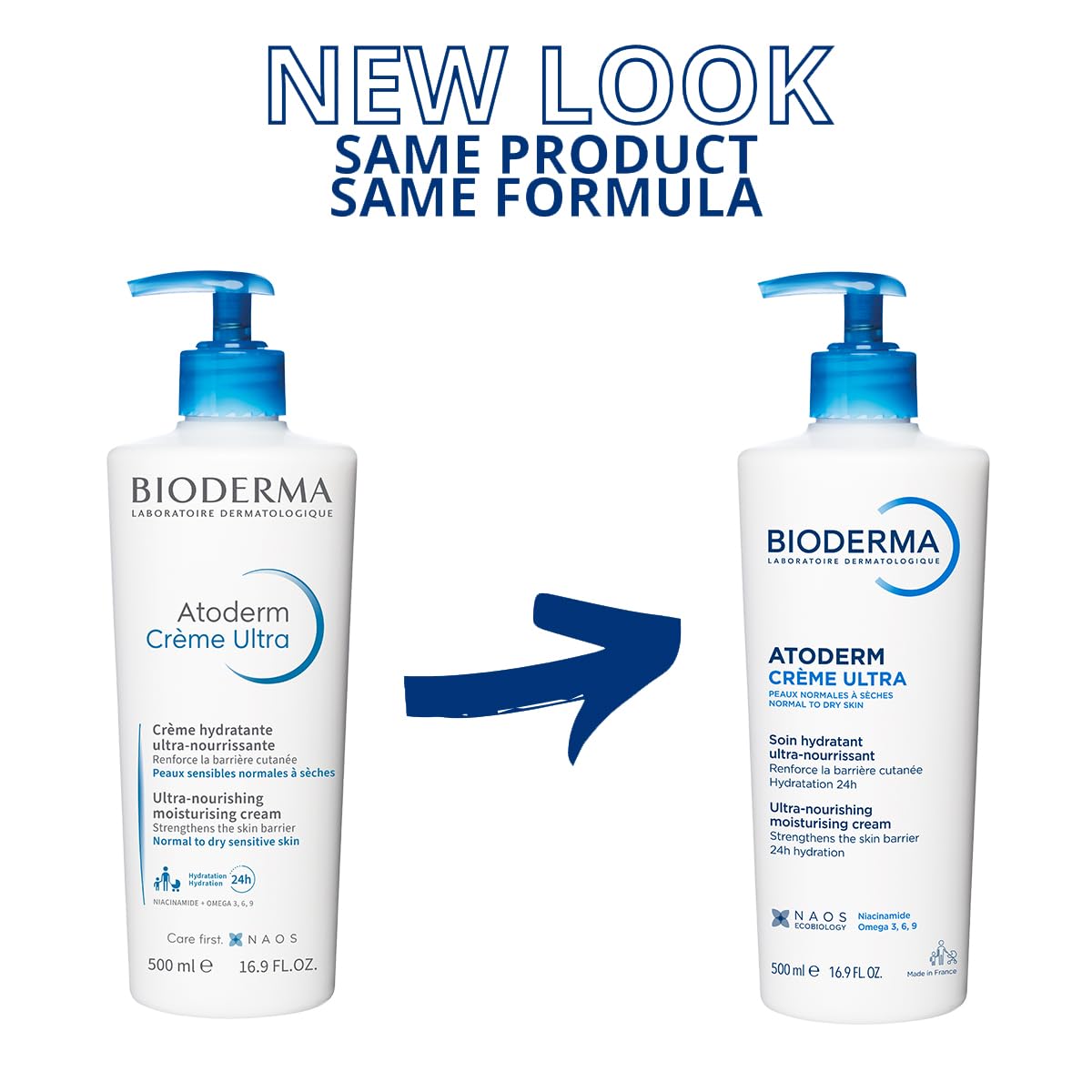 Bioderma Atoderm Creme Ultra-Nourishing - Moisturizer with Niacinamide | Boosts Hyaluronic Acid & Ceramides for Normal, Sensitive & Dry Skin for Face & Body - Skiynse Dermatologique