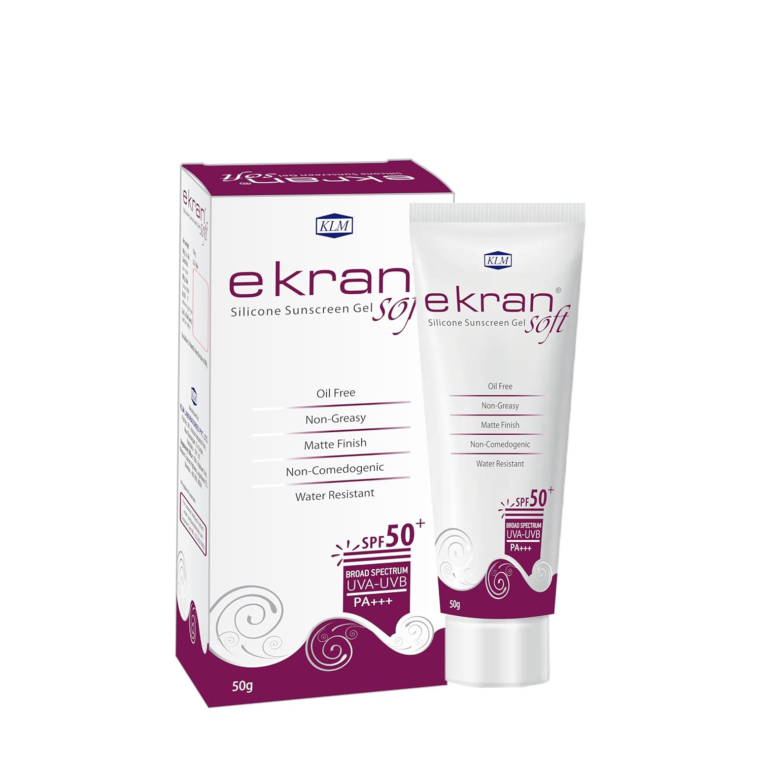 Ekran Soft SPF 50+ Silicone Sunscreen SPF 50 | 50g Anhydrous Sunscreen for Oily Skin Women & Men | Non-Greasy & Water-Resistant | UVA-UVB Protection | Matte Finish - Skiynse Dermatologique