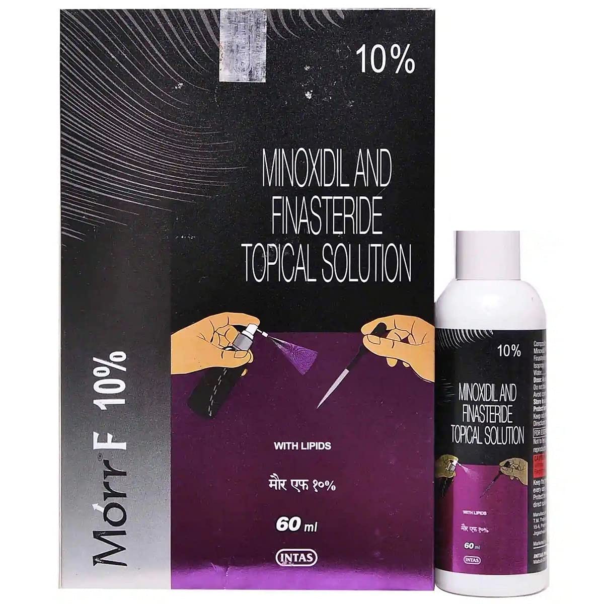 Morr F 10% - Bottle of 60ml Solution with Minoxidil and Finasteride