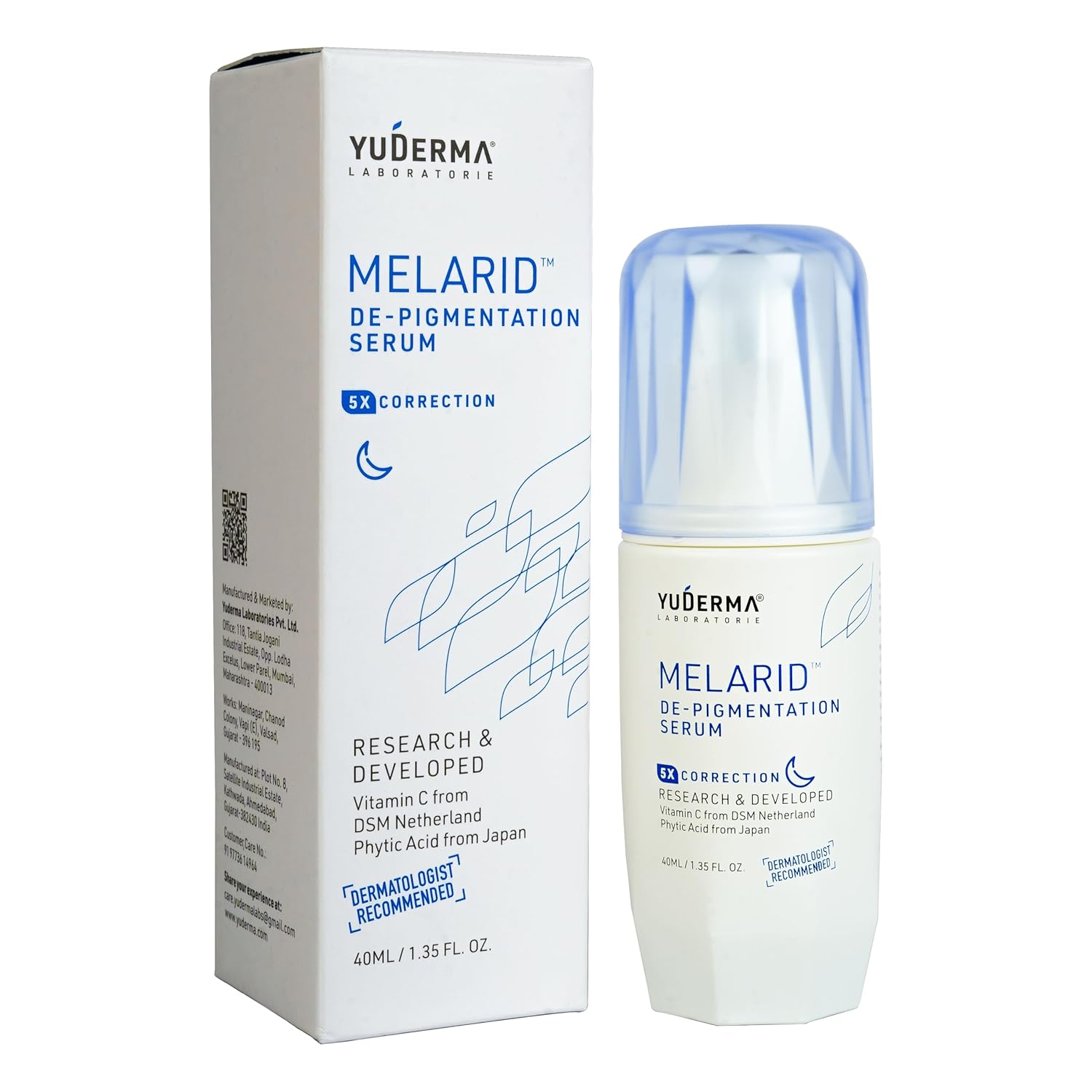 Melarid 5X CORRECTION De-Pigmentation Serum 40ml | Face Serum for Uneven Tone & Dark Spots | Supports Pigmentation Removal & Even Complexion | Lightweight Texture for All Skin Types - Skiynse Dermatologique