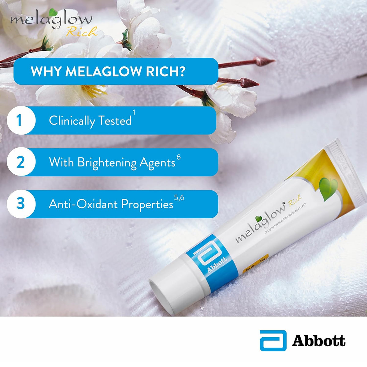 Melaglow Rich Skin Brightening and Lightening Cream, 20 g ( Pack of 2 ) - Skiynse Dermatologique