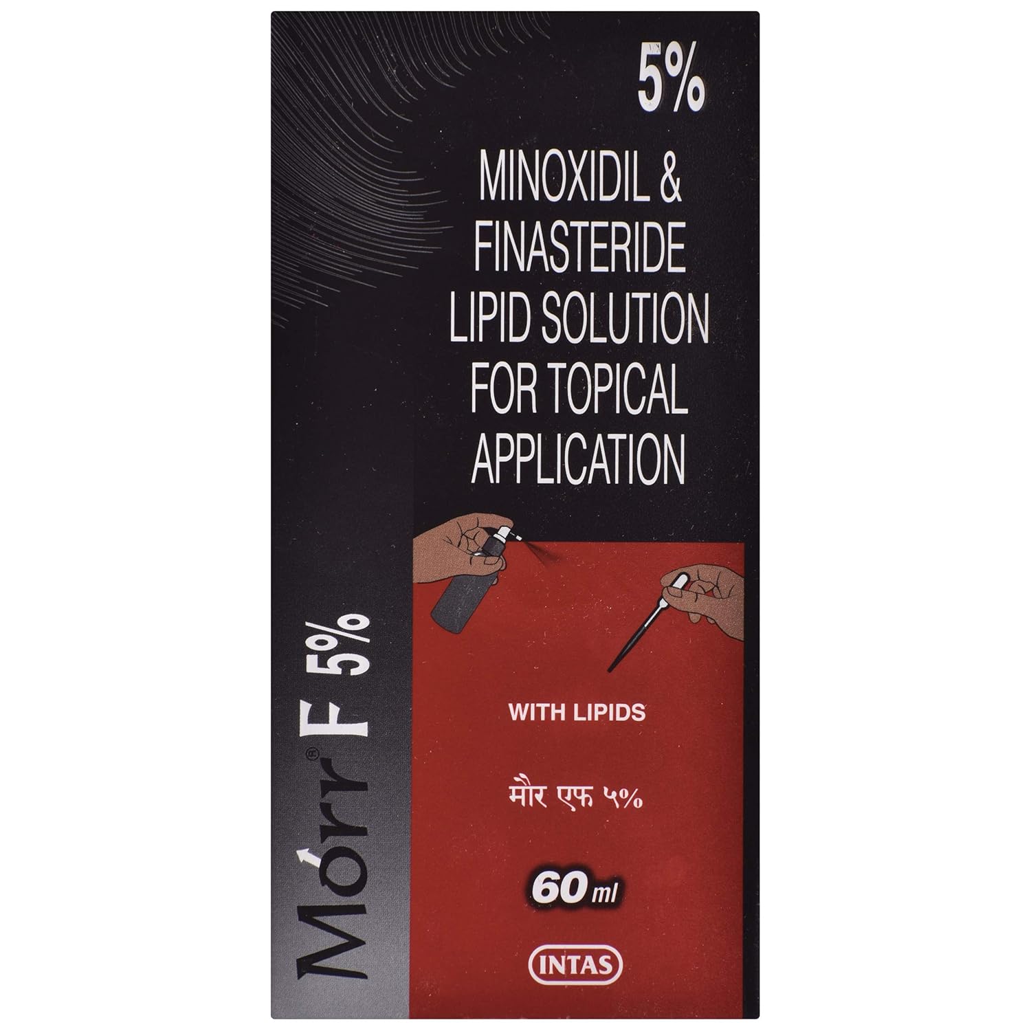 Morr F 5% - Bottle of 60ml Solution with Minoxidil and Finasteride