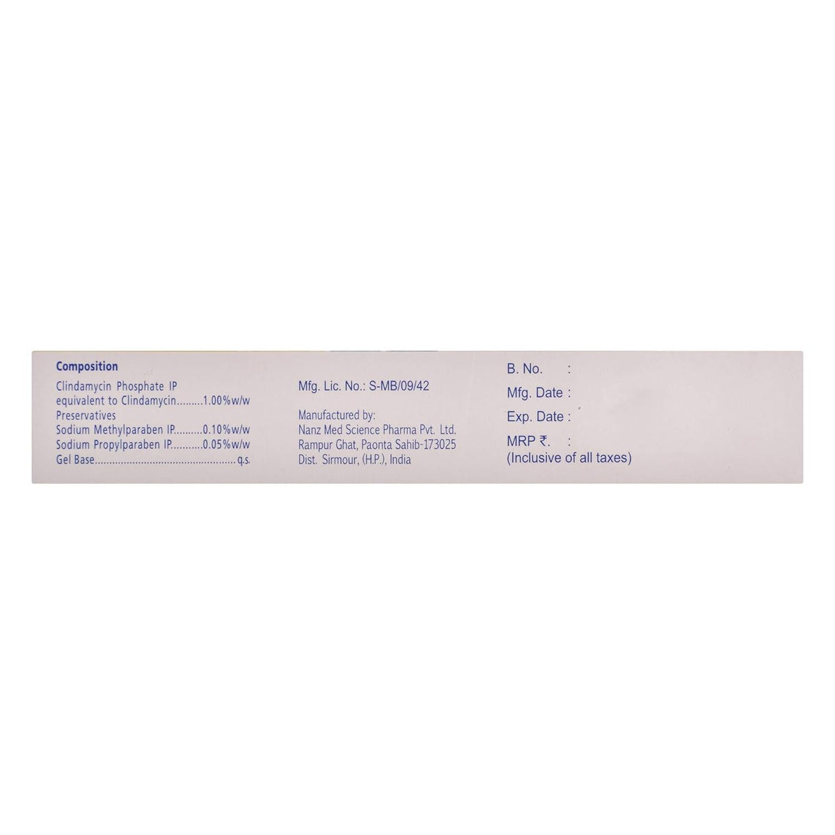 Clindac-A 1% - Tube of 20 g Acne Gel - Skiynse Dermatologique