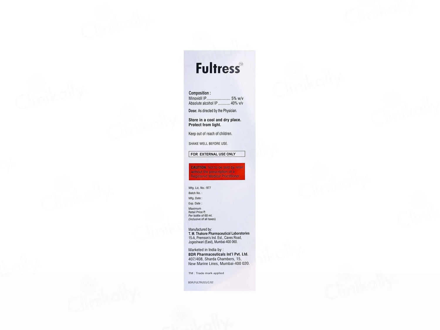 Fultress 5% Topical Solution | 60 ml