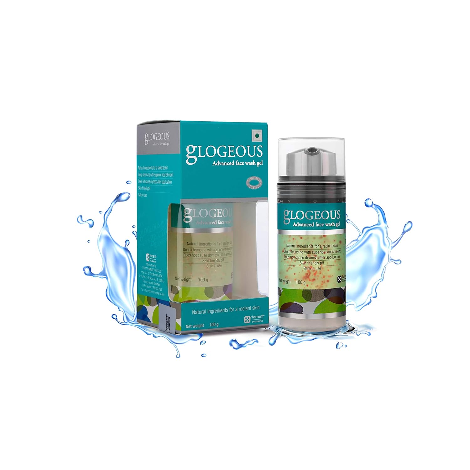Glogeous Advanced Face Wash Gel, For Rejuvenated And Glowing Skin, 100g