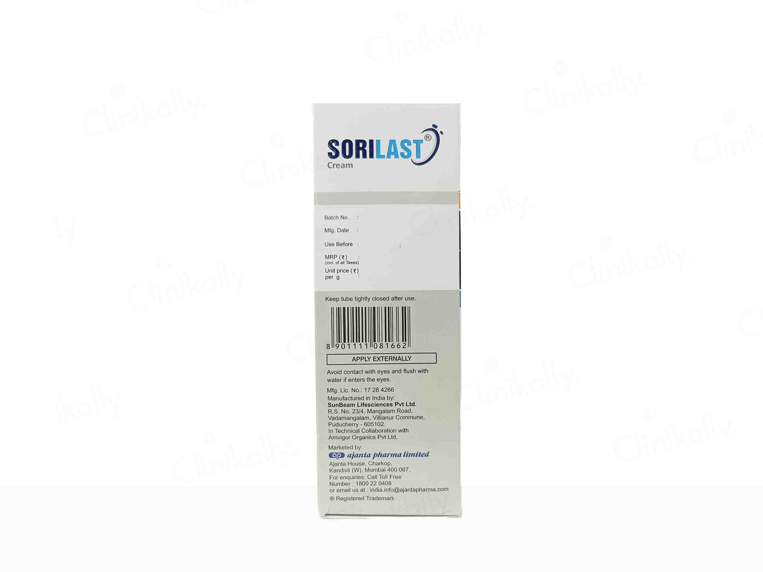 Sorilast Moisturising Cream, 150g