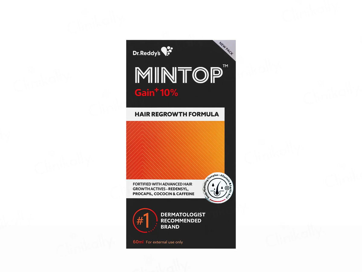 Mintop Gain+ 10 Topical - Bottle of 60ml Solution with Minoxidil and Finasteride - Skiynse Dermatologique