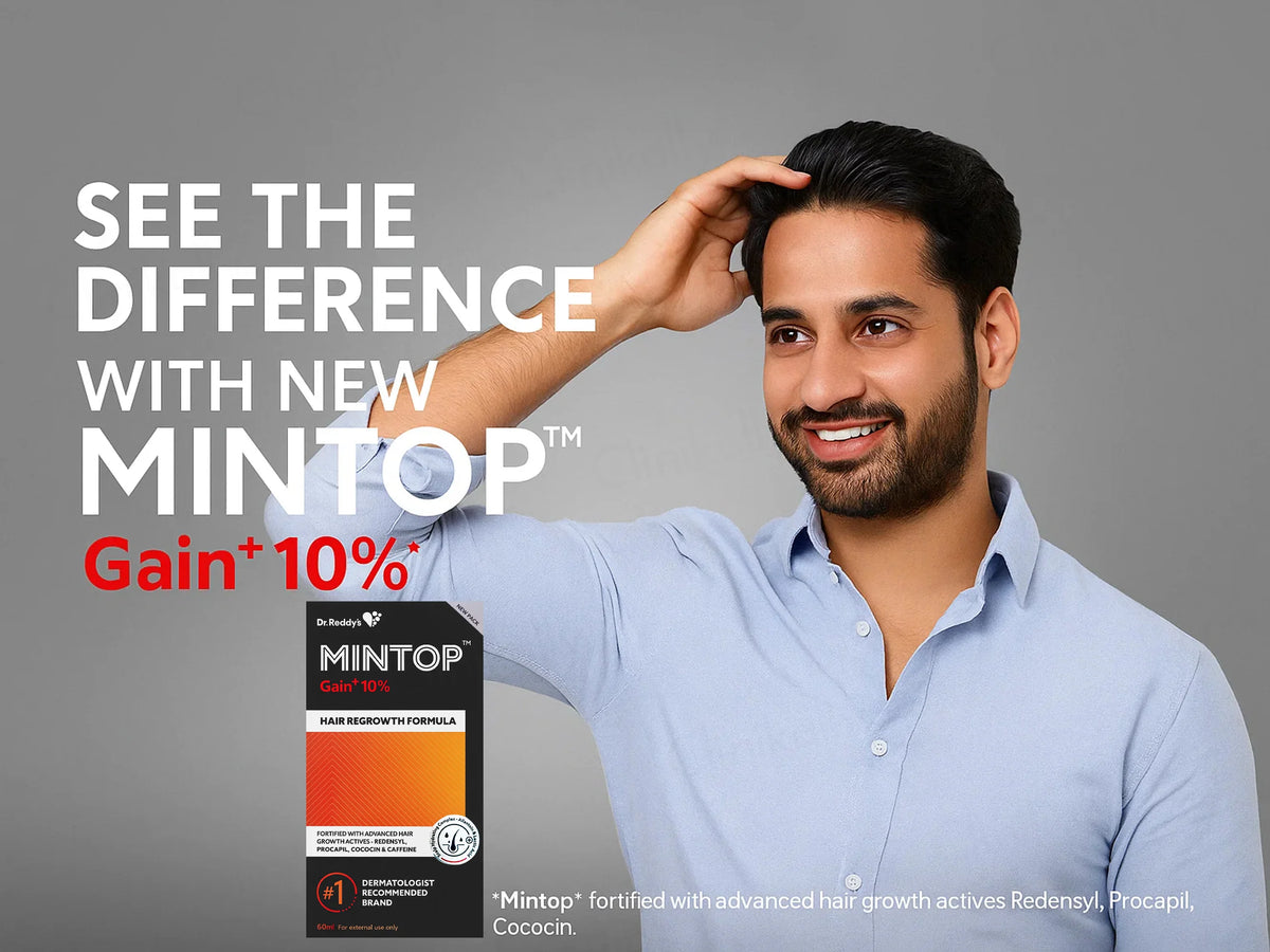 Mintop Gain+ 10 Topical - Bottle of 60ml Solution with Minoxidil and Finasteride - Skiynse Dermatologique
