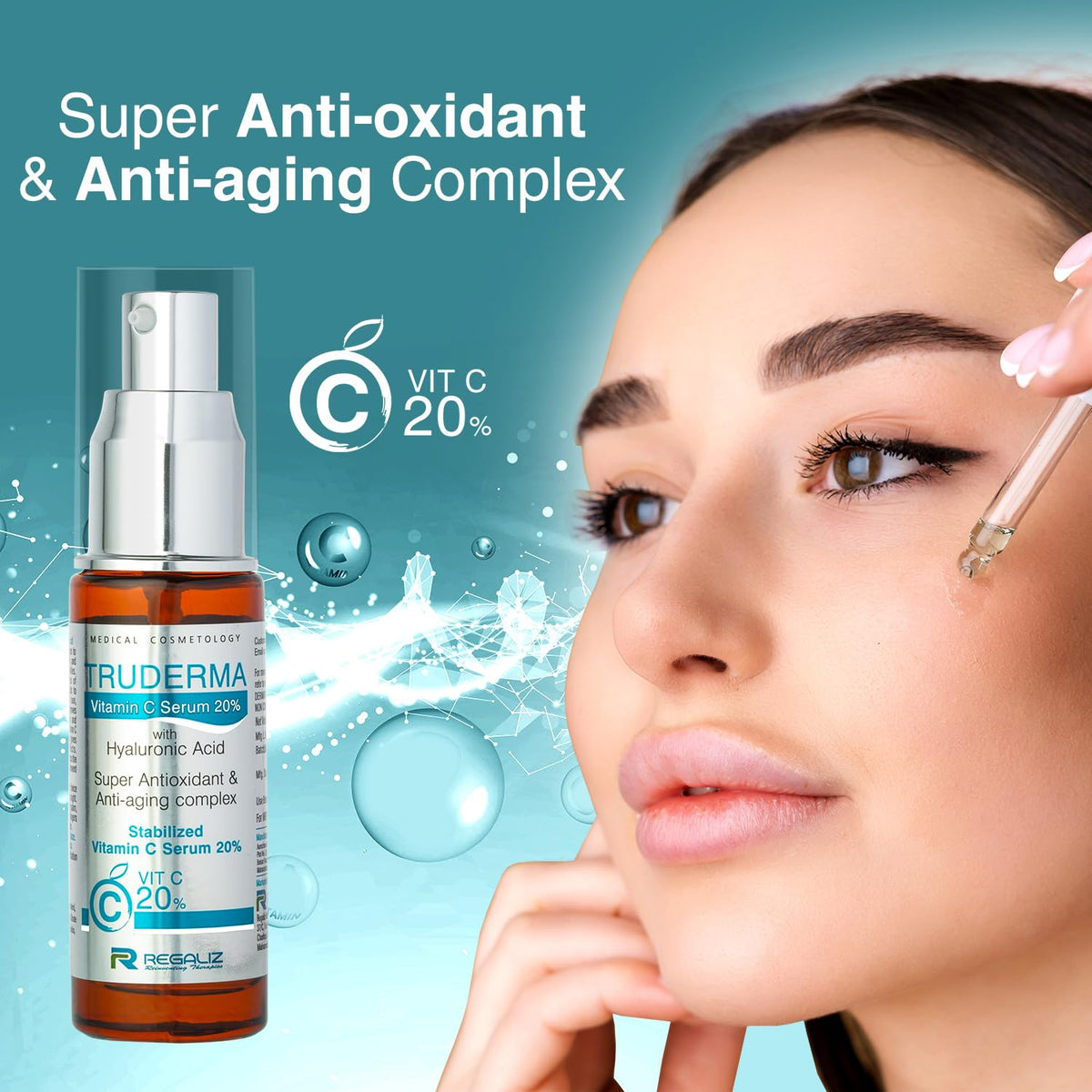 Truderma Vitamin C Serum 20% with Hyaluronic Acid | 20ml - Skiynse Dermatologique