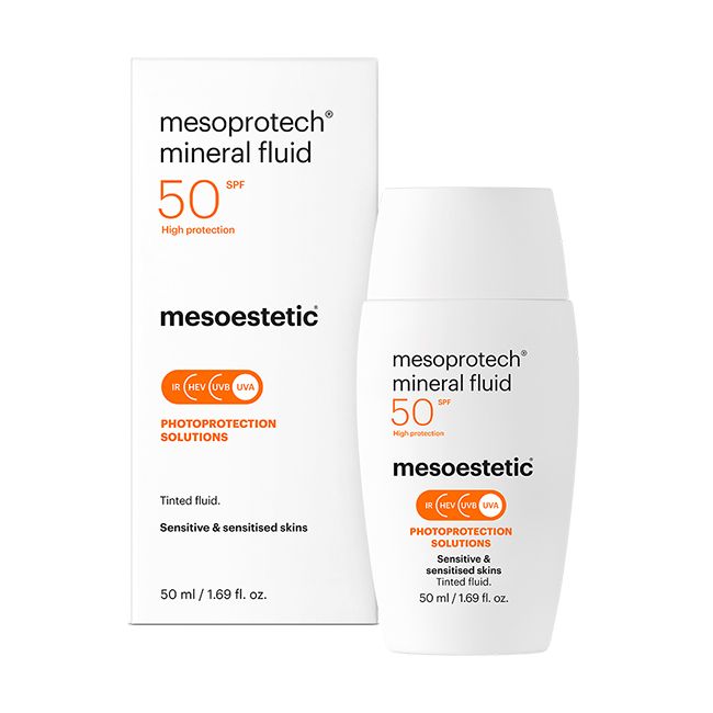 Mesoestetic Mesoprotech mineral fluid sunscreen for sensitive skin